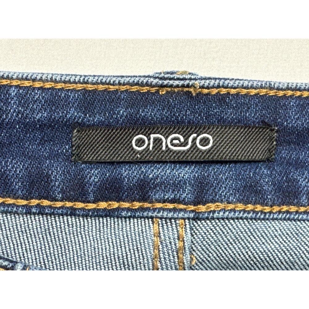 NWT ONESO Women's Mid Rise Wide Leg Blue Denim Jeans - Size 24 (24x31) - Picture 4 of 5